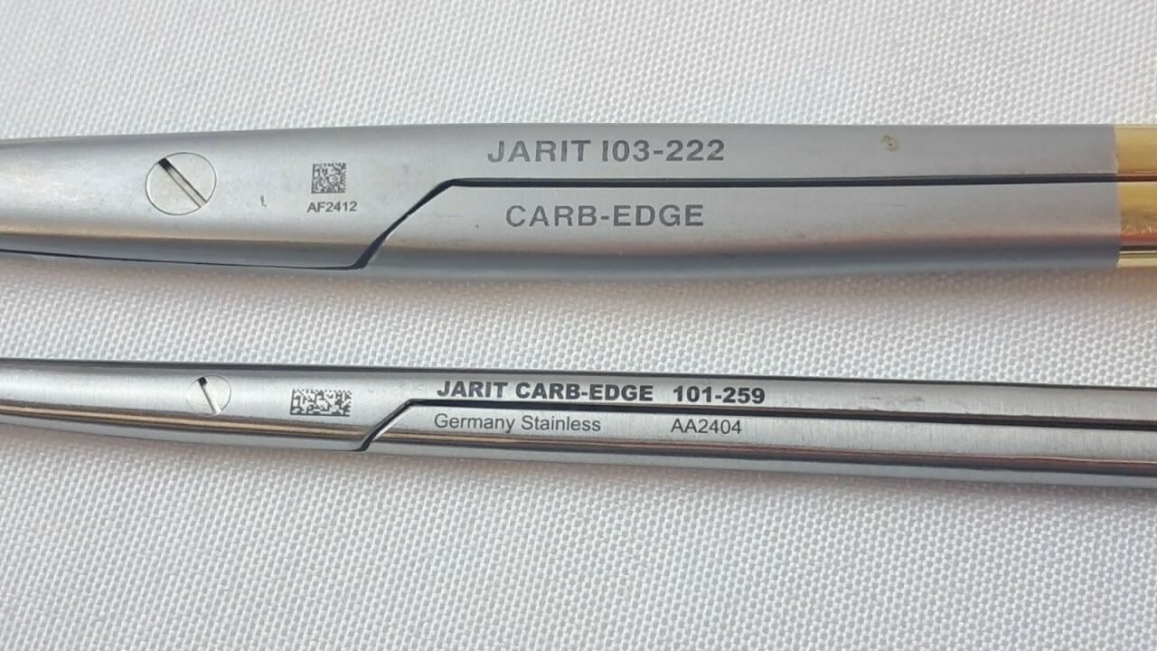 JARIT 101-259 & 103-222 Metzenbaum Mayo TC Scissors Carb-Edge 7" 6.75" — photo 3