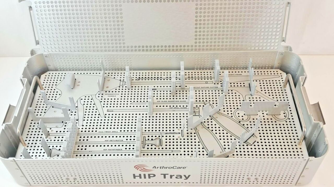 ARTHROCARE  Hip Tray Labral Refixation Sterilization Tray