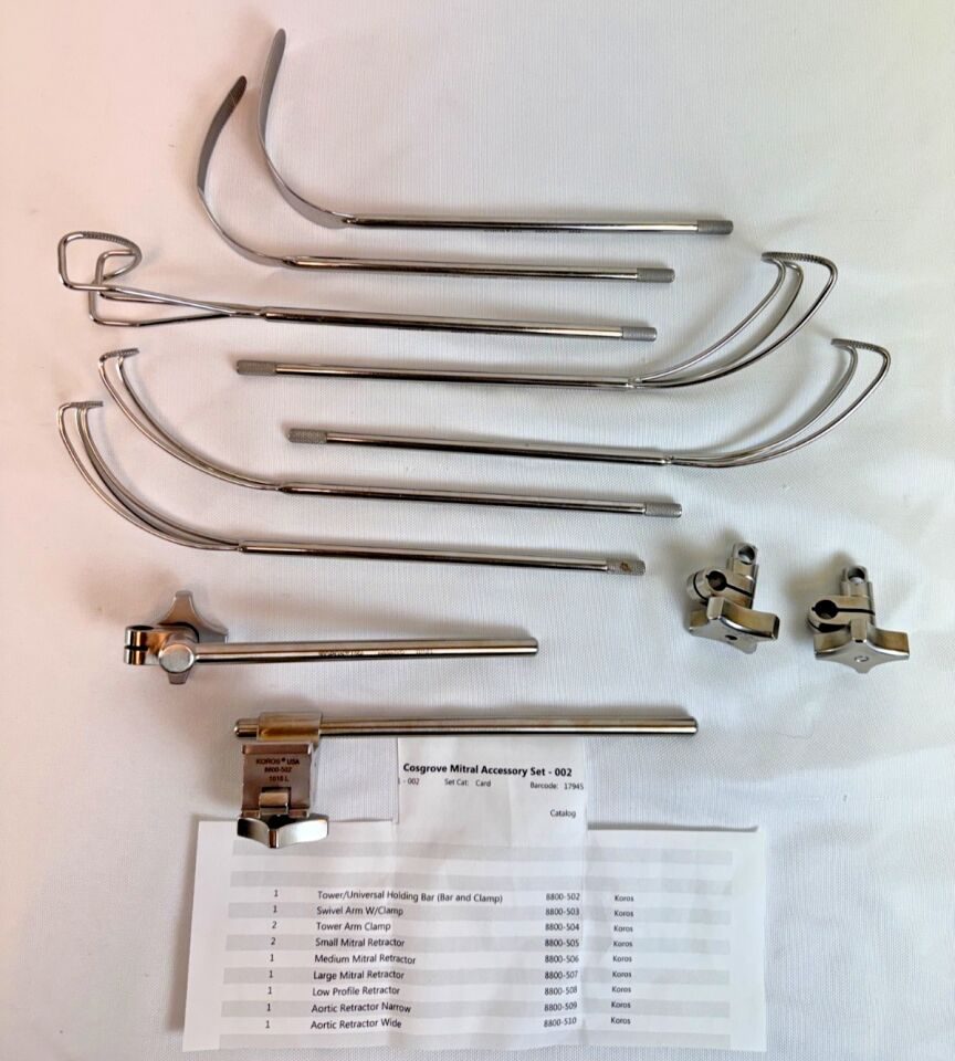 KOROS Cosgrove Retractor Mitral Accessory Set of 11 Set