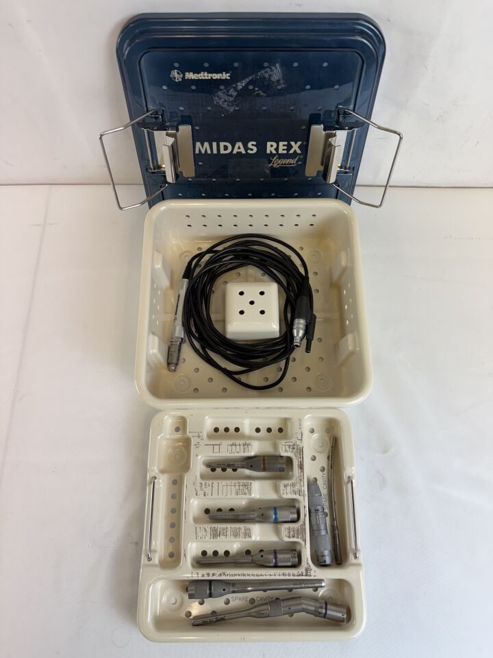 MEDTRONIC EM200 Midas Rex Electric Drill Set w/ 7 Attachments