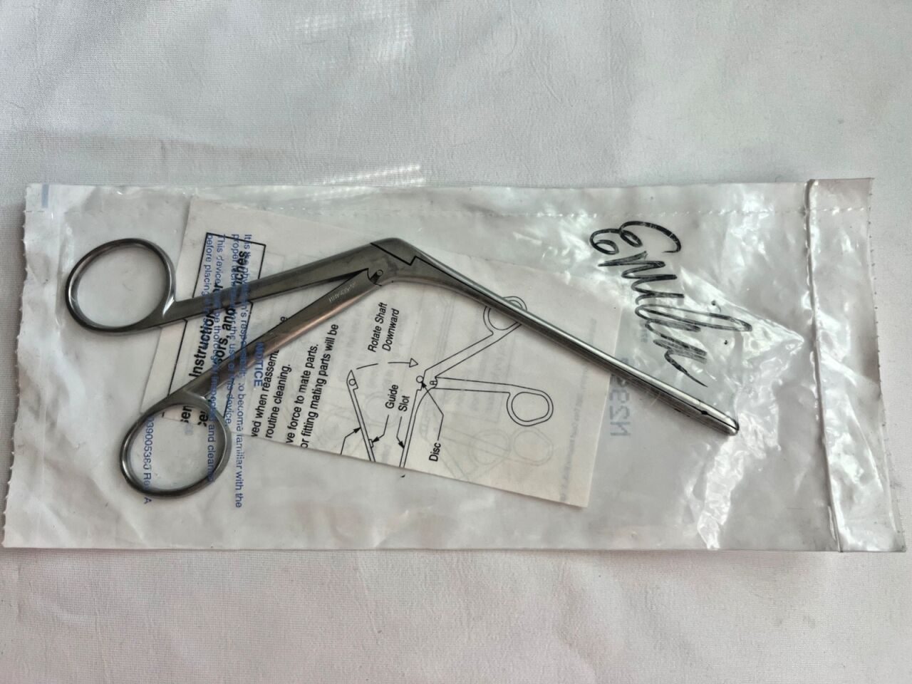 BAUSCH & LOMB/STORZ N2997 Takahashi Nasal Forceps 4mm X 10mm Jaws 7.1" Length