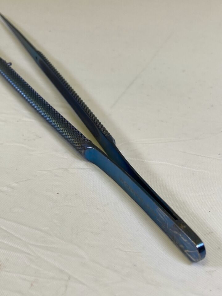 SNOWDEN-PENCER 32-4592 Micro Diamond Lite Titanium Forceps Curved Tip 21cm — photo 8