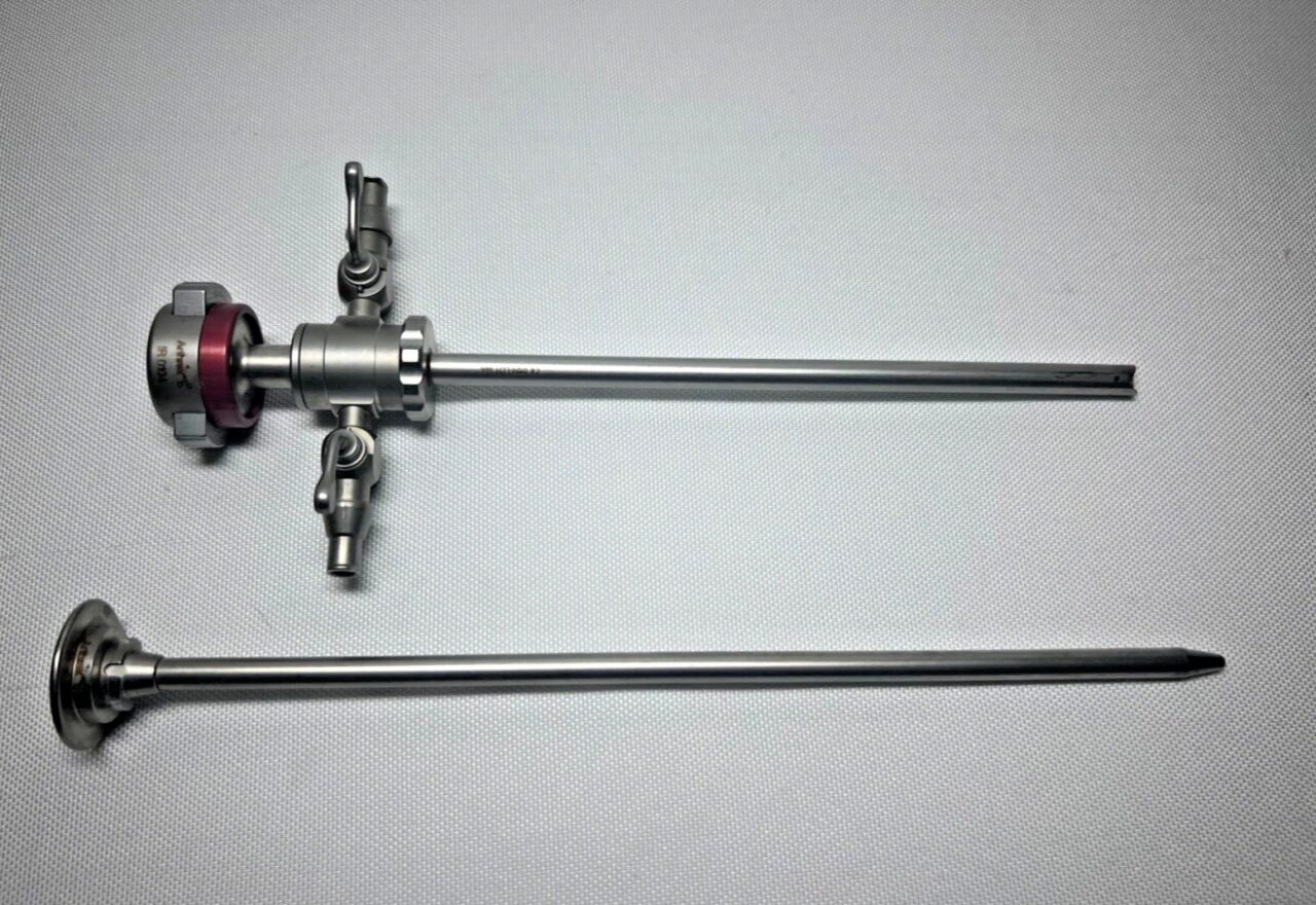 ARTHREX IR0104 & IR0200 Dual Rotating Valve Arthroscopic Cannula & Obturator Set