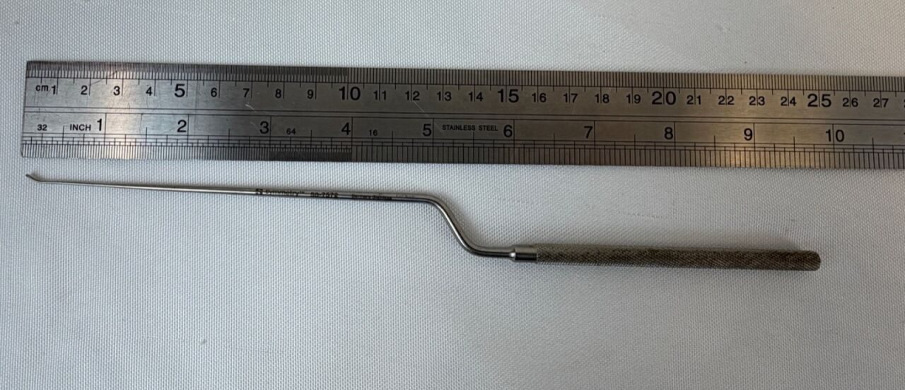 SYMMETRY SURGICAL 58-7572 Hardy Transphenoid Up Angle Dissector 2mm Width 10" Angled Down — photo 8
