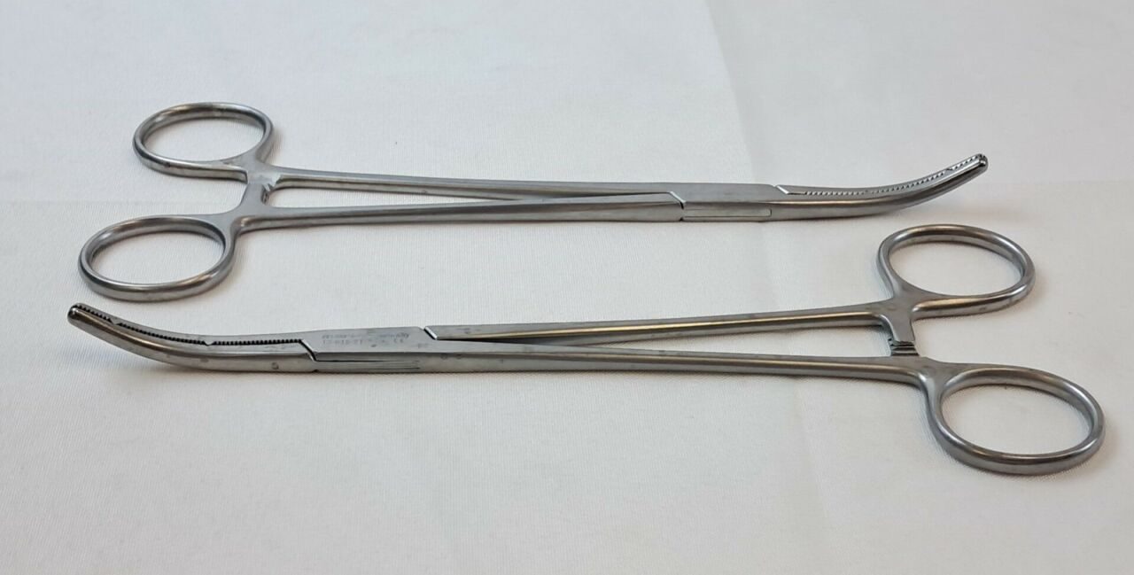 KLS MARTIN 1361521 Lot of 2 Heaney Hysterectomy Forceps / Clamp 8-1/2in. — photo 3