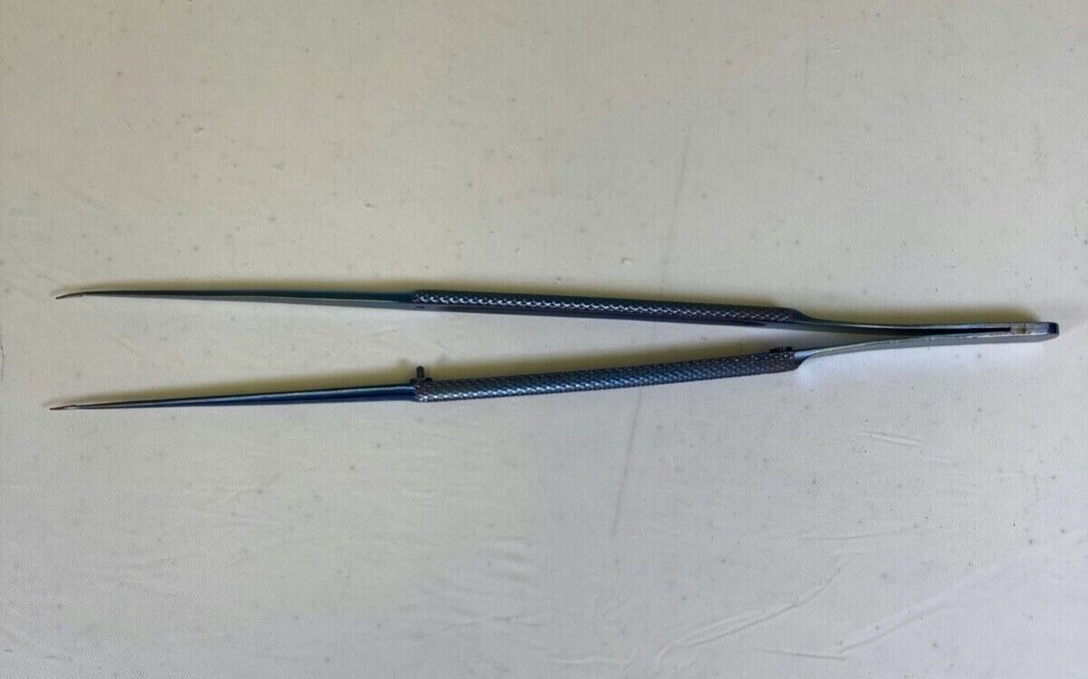 SNOWDEN-PENCER 32-4592 Micro Diamond Lite Titanium Forceps Curved Tip 21cm — photo 1