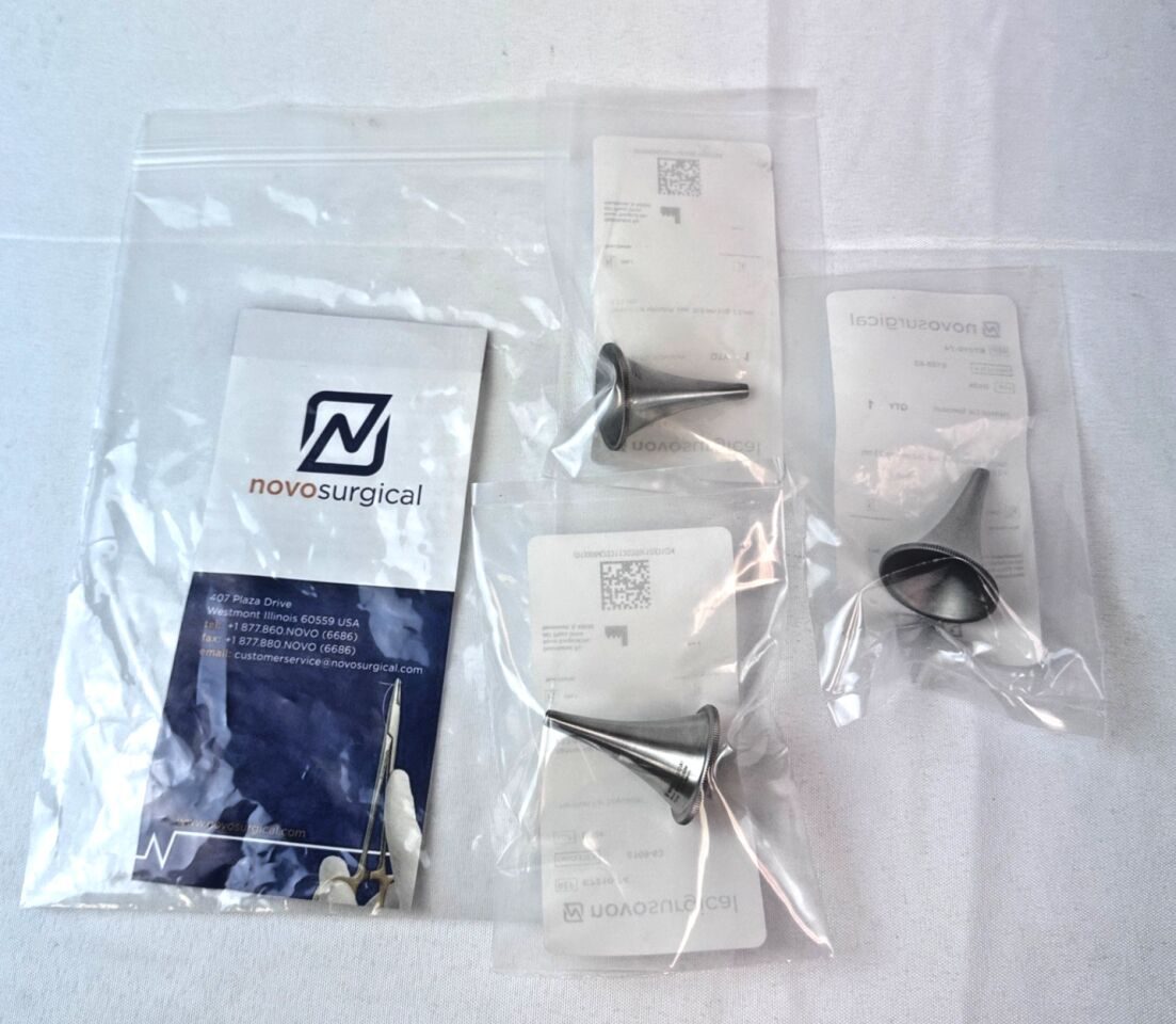 NOVO SURGICAL E7210-74 Hartman Ear Speculum Oval 35.0mm Long 2.5mm X 3.5mm set of 3