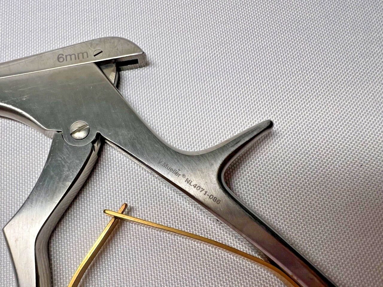 V. MUELLER NL4071-086 Spurling Rongeur 6mm X 40deg Up-Cutting 8" Length — photo 6