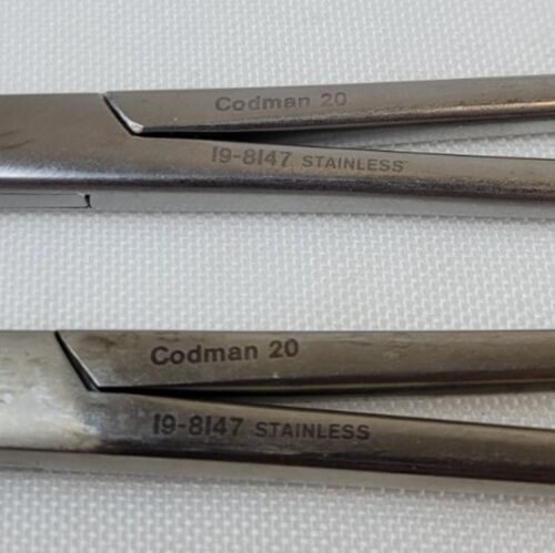 CODMAN 19-8147 Set of 2 Mixter Thoracic Clamp Forceps, Angular Jaws, 11" Cardio — photo 4