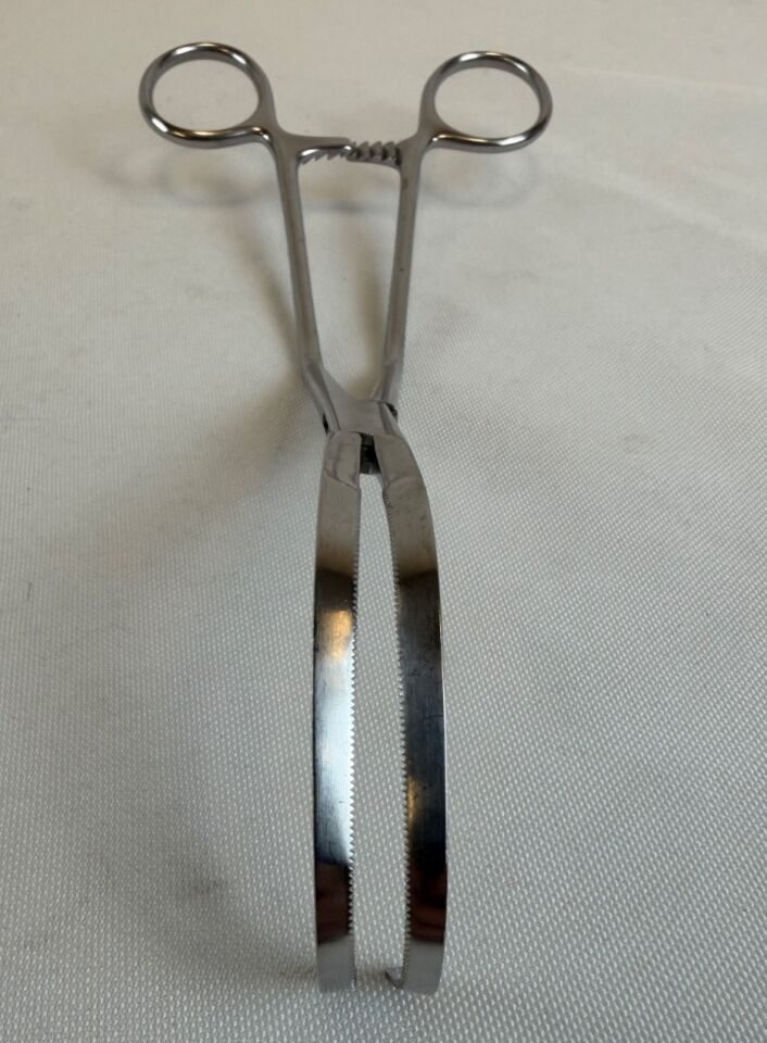 SCANLAN 2002-116 Hunter-Satinsky Aortic Clamp 4cm Blunt Potts Teeth Jaws 8.75" — photo 4