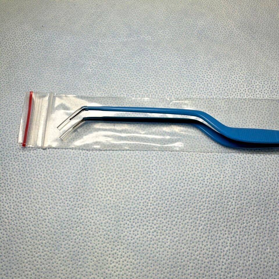 ELLMAN J7D 110-320-10 DN Gerald Bayonet Bipolar Forceps Down Angled 1.0mm x 7.25" — photo 3