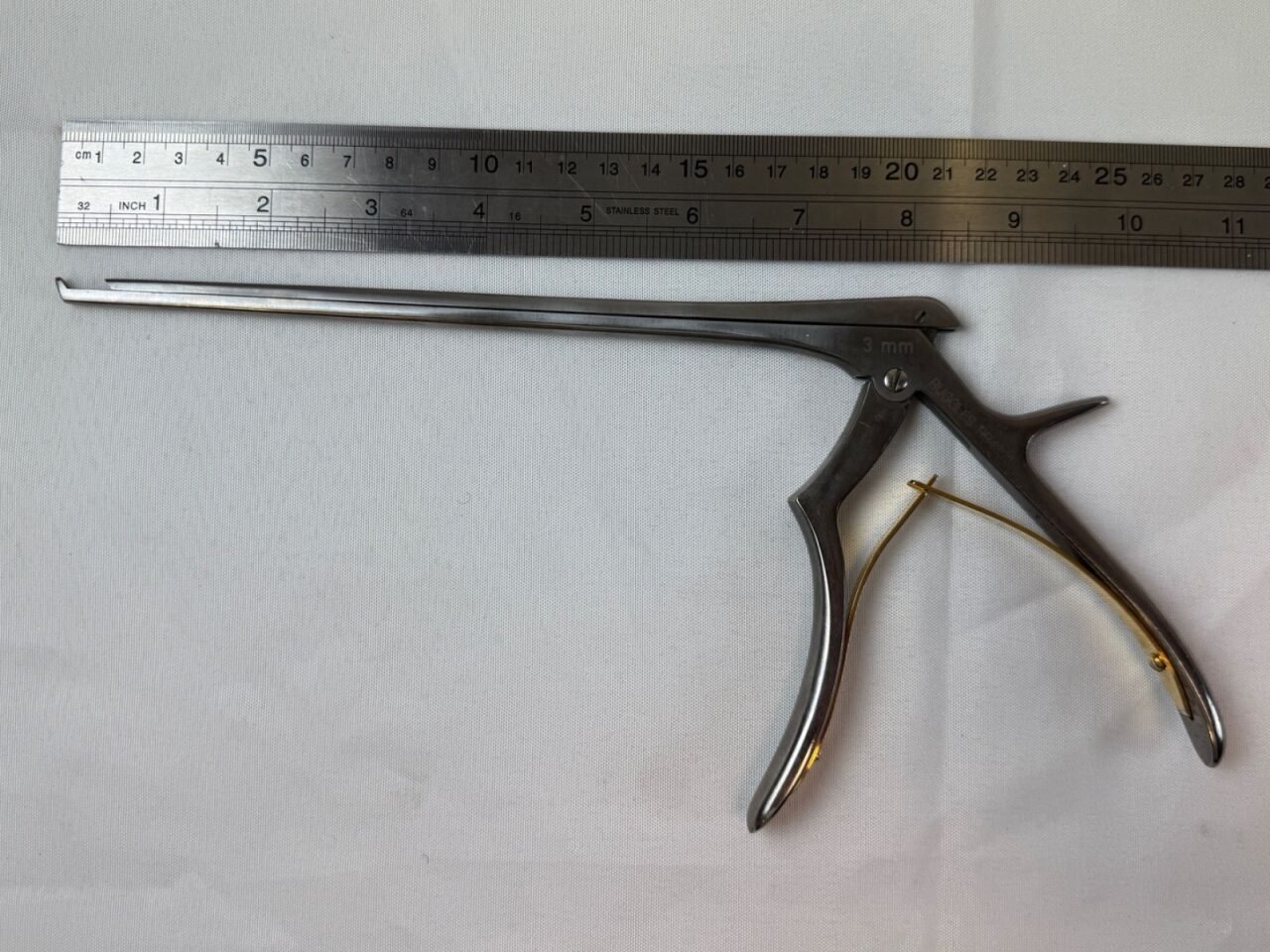 RUGGLES RB4853 Stealth Micro Kerrison Rongeur 3mm x 40deg Up x 8" Neuro Spine — photo 9