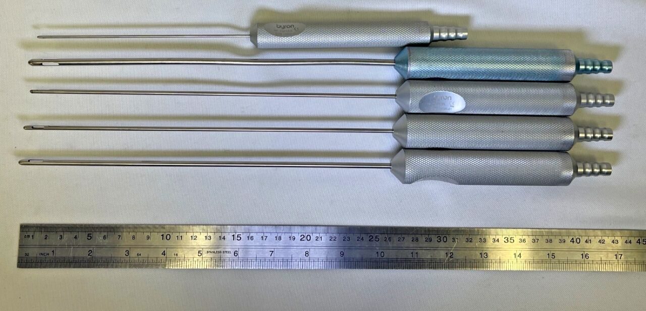 BYRON  Set of 5 Liposuction Cannulas w/ Sterilization Case — photo 9