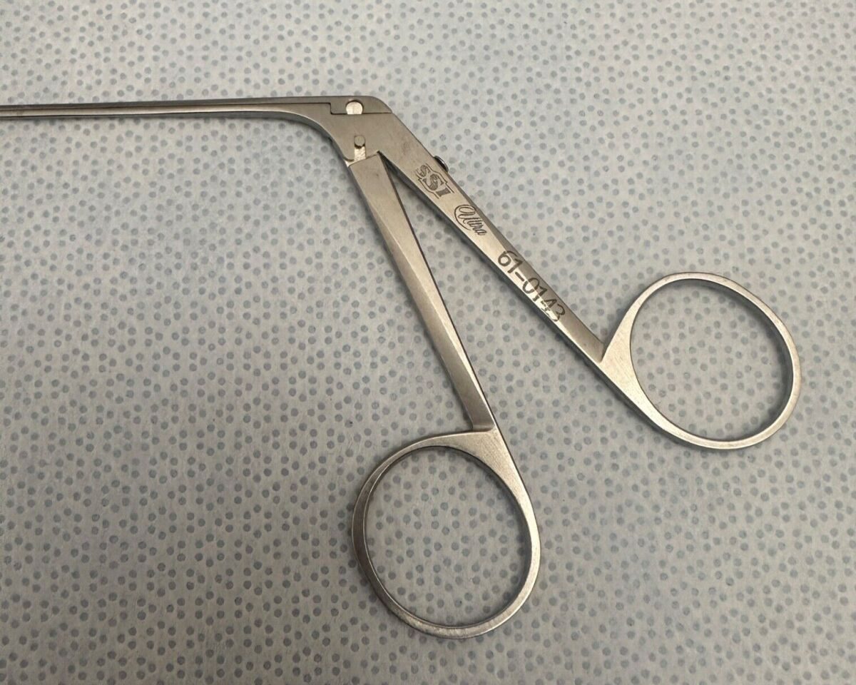 SSI ULTRA 61-0143 House Forceps Angled Left 15deg 0.9mm ENT — photo 2