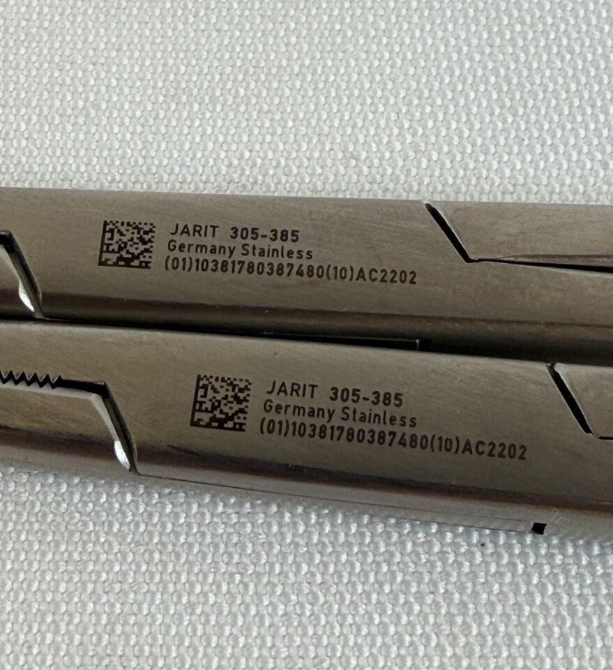 JARIT 305-385 Pair of Mixter Forceps Delicate Full Curve Serrated Blades — photo 2