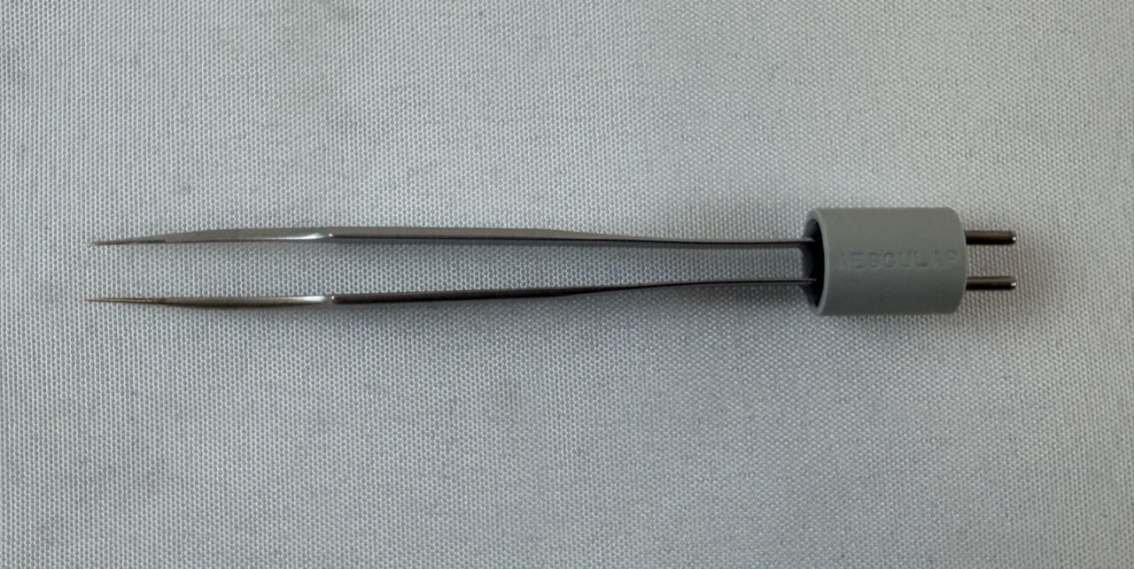 AESCULAP US335 Jewelers Bipolar Forcep 0.4mm Straight Tips 4" General Surgery