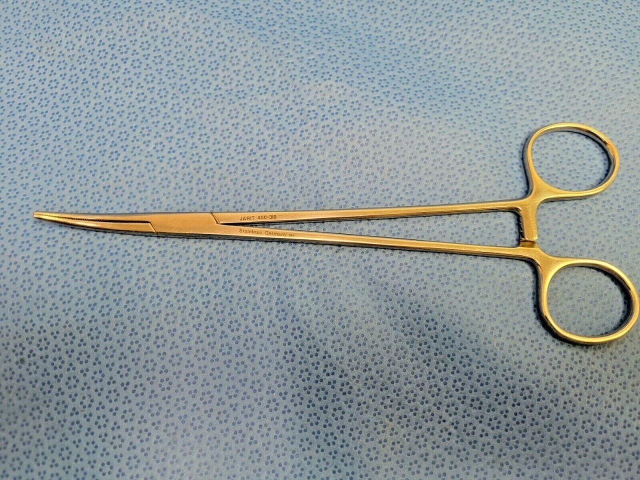 JARIT 450-310 Serrated Jaw Half Curved Schnidt Tonsil Forceps 7.5"