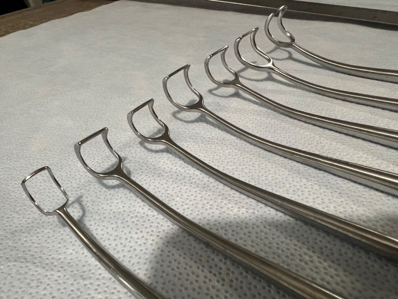 SSI ULTRA Set Of 7  & Miltex Curved Adenoid Curettes 8-1/2" Length — photo 2