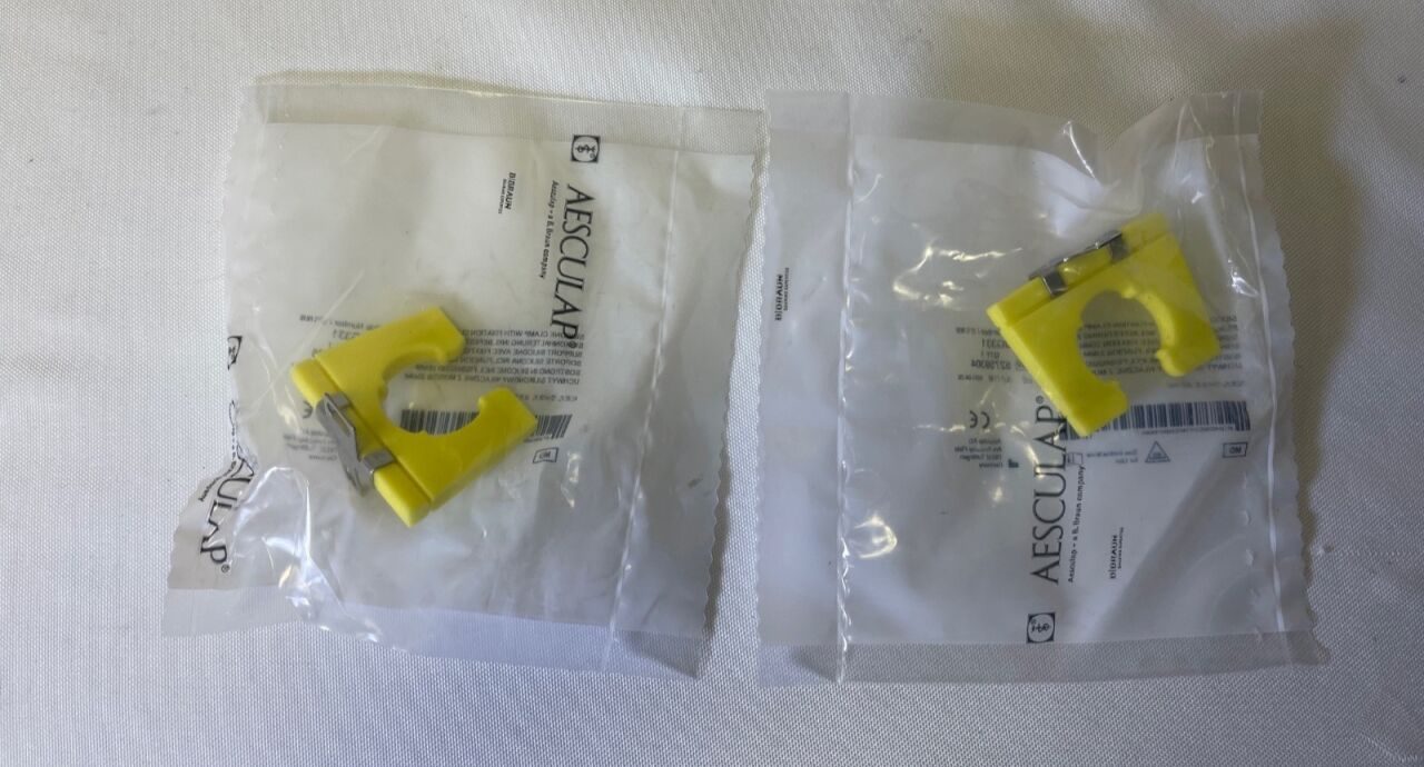 AESCULAP JG331 Silicone Clamp w Fixation Clamp 25mm Sterilization Insert — photo 1