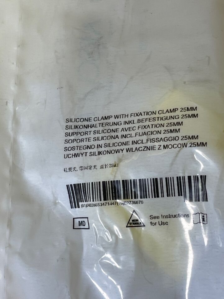 AESCULAP JG331 Silicone Clamp w Fixation Clamp 25mm Sterilization Insert — photo 3