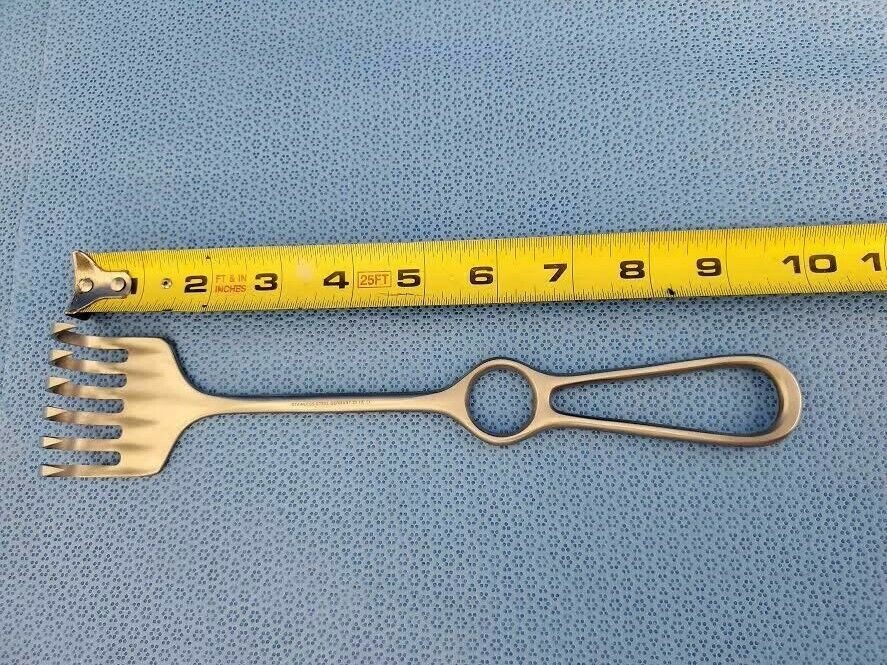 MEDICON 22.58.06 Surgical Hand Retractor 9 1/2" 6 Prong 50mm X 25mm Sharp Tip — photo 4