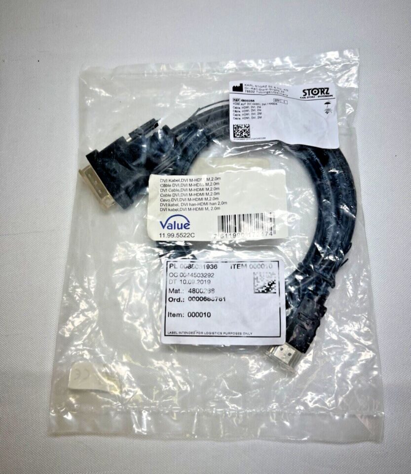 KARL STORZ 4800288 HDMI AUF DVI 2M Endoscope Cable