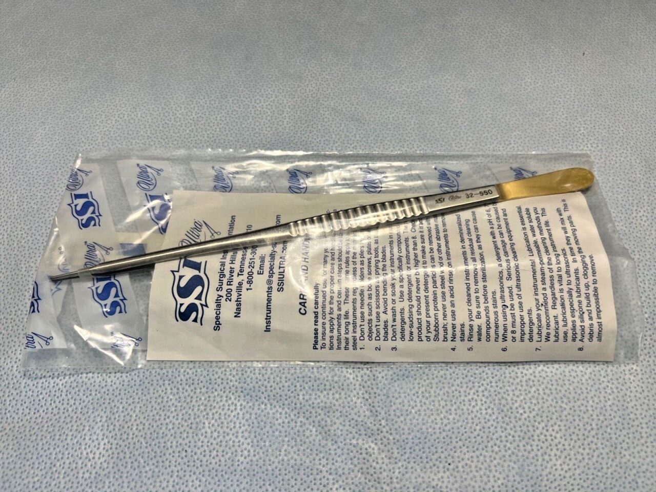 SSI ULTRA SYMMETRY 32-550 Evans Tissue Forceps Tungsten Carbide Inserts 10"