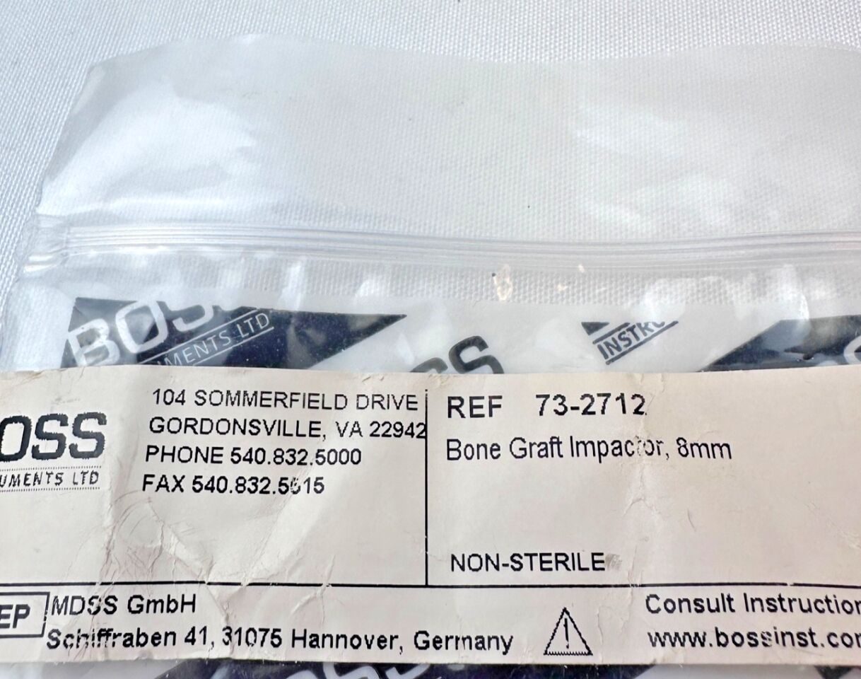 BOSS INSTRUMENTS 73-2712 Bone Graft Impactor 8mm Orthopedic — photo 4