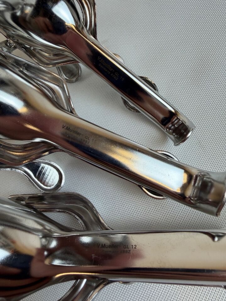 V. MUELLER 27 Piece w/ Sterilization Case OBGYN Dilator Speculum Forcep Tray — photo 7