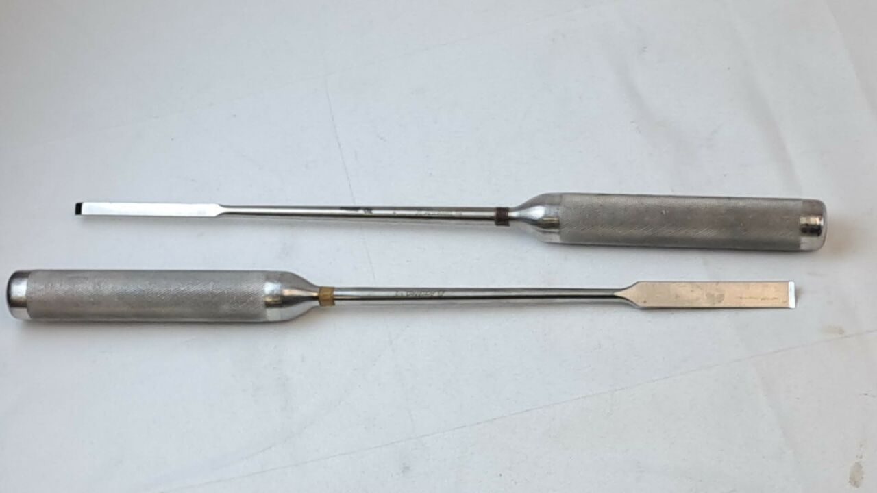 ACROMED 2029-51 2029-55 Lot of 2 Wallie-Heinig Spinal Chisels #1 & #5 15" — photo 2