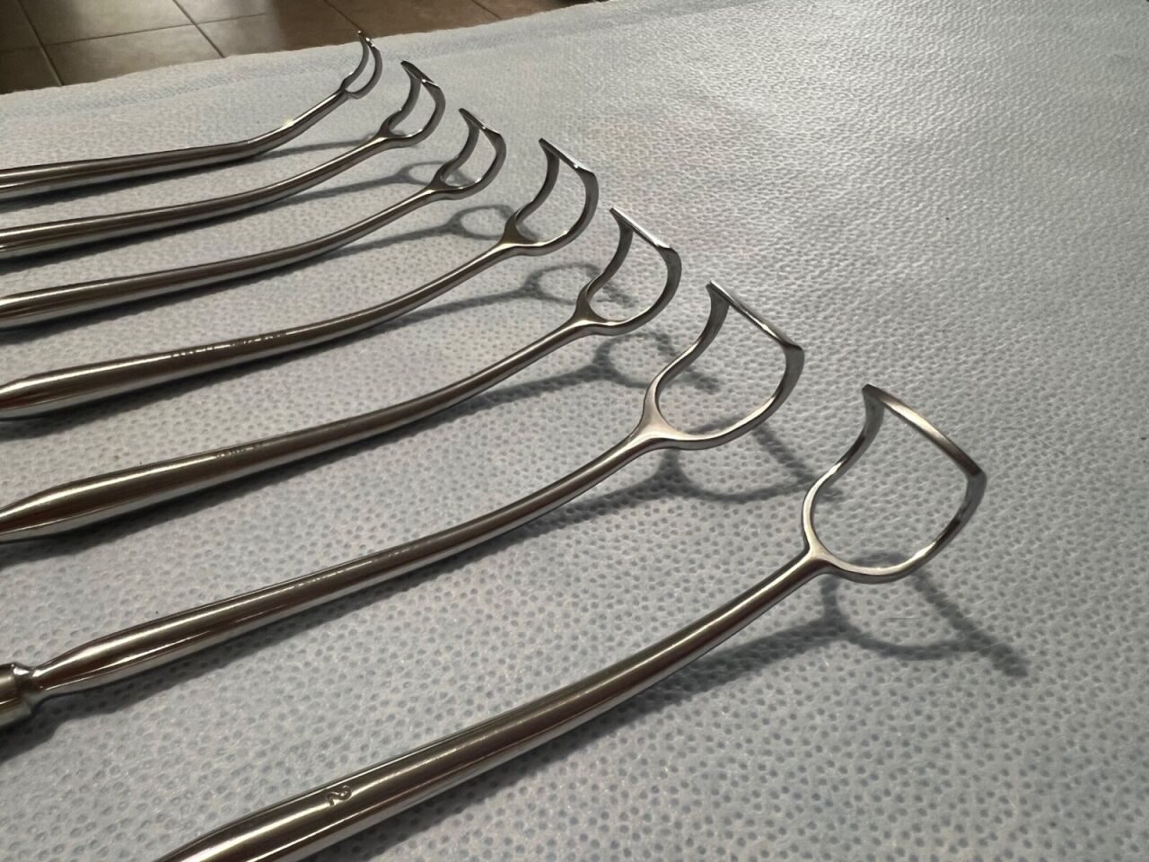 SSI ULTRA Set Of 7  & Miltex Curved Adenoid Curettes 8-1/2" Length — photo 3