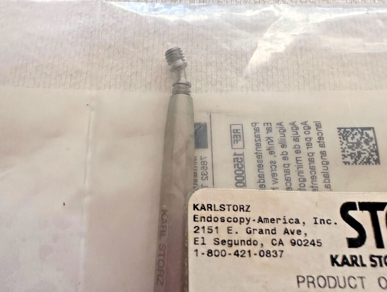 KARL STORZ 155000 Delicate Lancet Ear Knife Angled Shaft Removable Handle — photo 5