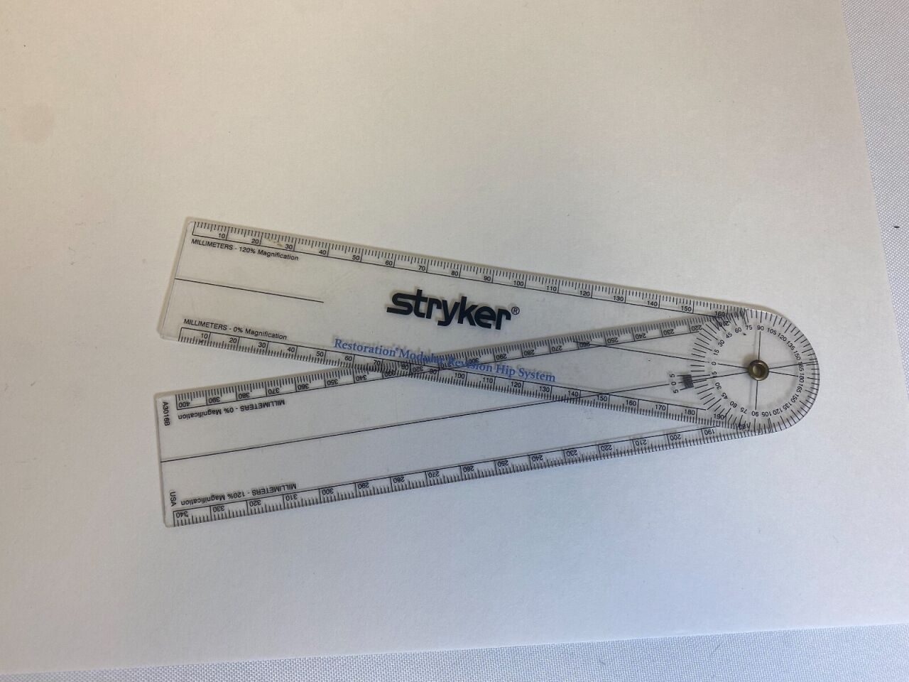 STRYKER A3016B Restoration Modular Revision Hip System Ruler — photo 1
