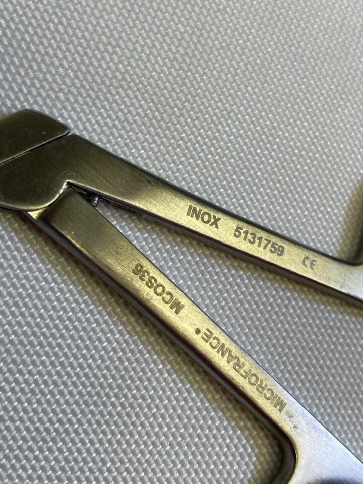 MICROFRANCE INTEGRA MCOS36 Selesnick Micro Scissor Forceps Curved Right 7mm ENT — photo 2