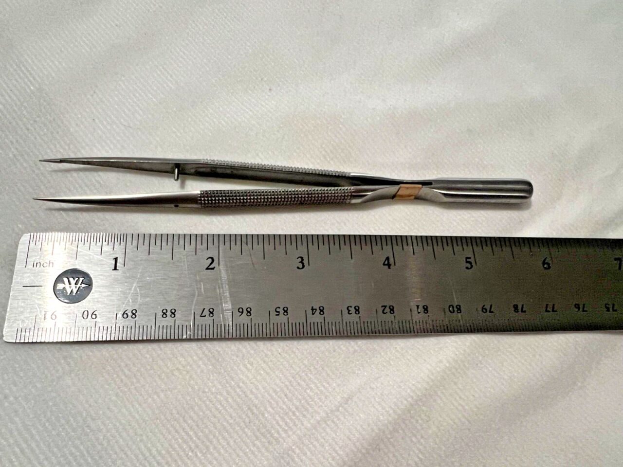 ASSI ST-FRS-15-RM8 Straight Satellite Needle Holder Forceps Sharp Tips 6" Length — photo 4