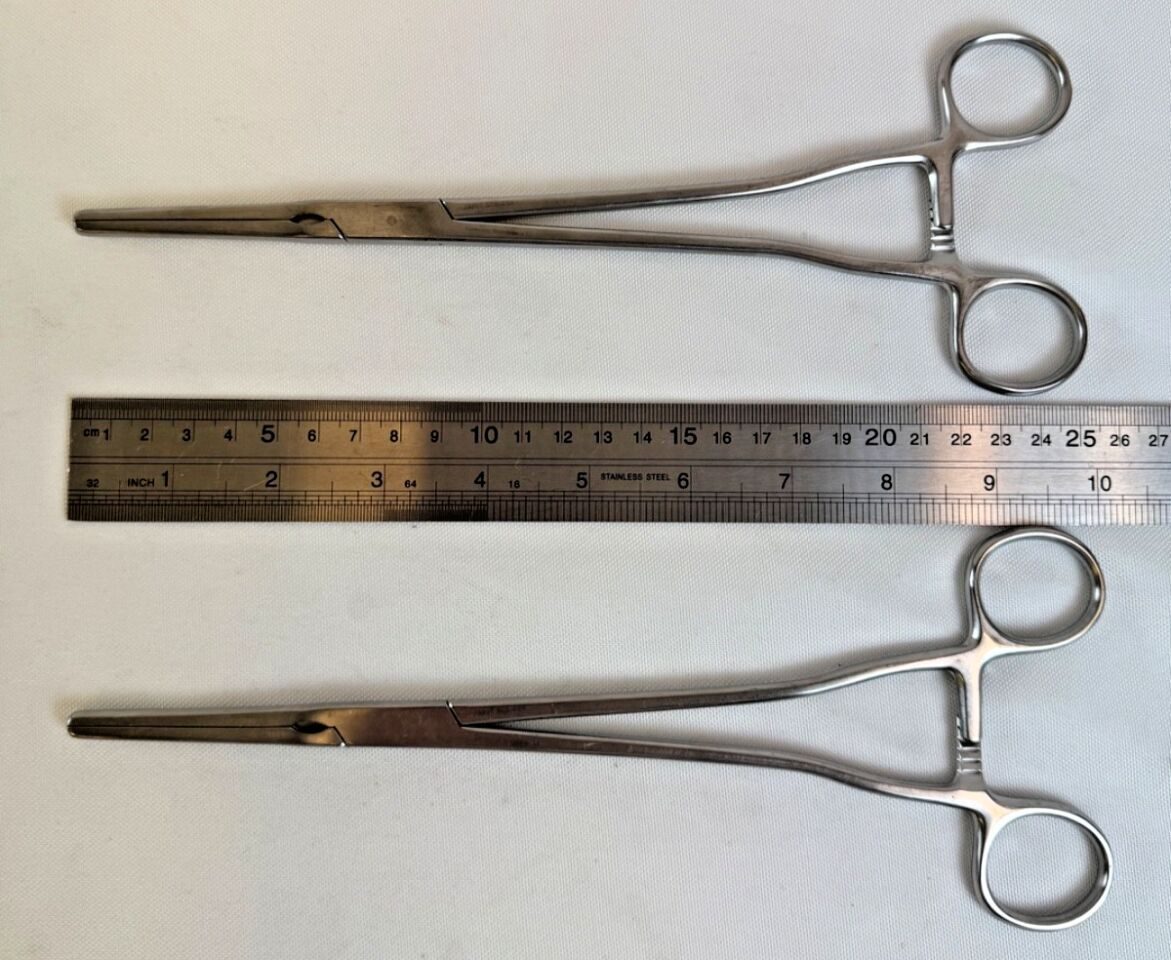 JARIT 505-284 Pair of Z Hysterectomy Forceps Straight 10" OBGYN — photo 7