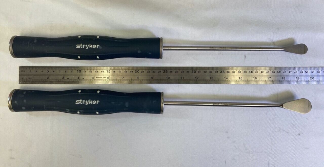 STRYKER Various Reliance Anterior Lumbar Instruments 20" Cobbs Curettes — photo 2