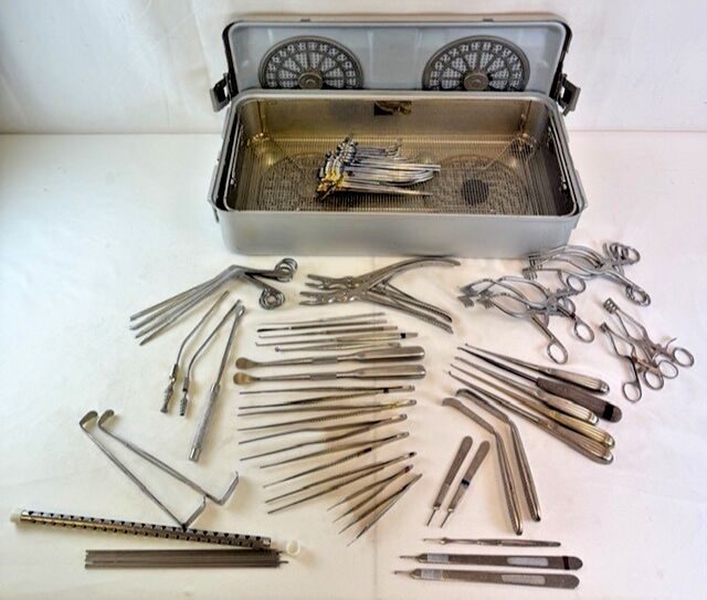 VARIOUS   V. Mueller Jarit Ortho Spine Tray w/ Sterilization Case — photo 1
