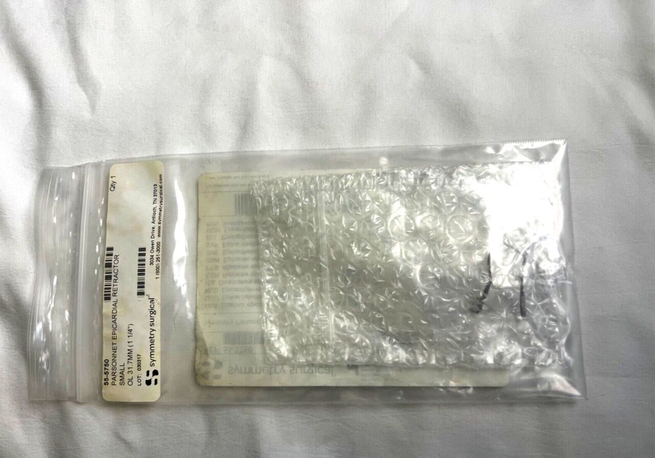 SYMMETRY SURGICAL 55-5750 Parsonnet Epicardial Retractor Small 3x3 Sharp Prongs — photo 1