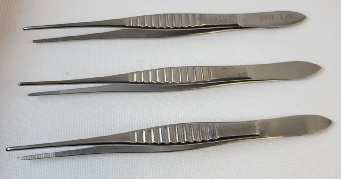 PADGETT P4187 Set of 3 Extra Fine Dressing Forceps, Straight, 5-5/8" — photo 5