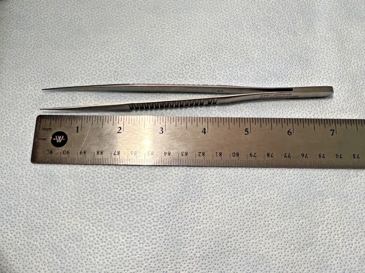 ASSI JFP618 Pierse Tissue Forceps 0.6mm Straight Tips 7" — photo 5