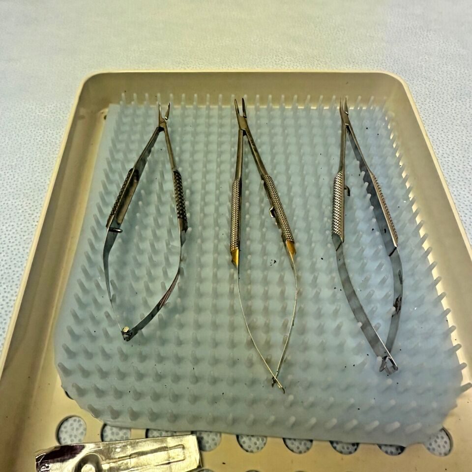 3 Piece Micro Needle Holder Set w/ Sterilization Tray — photo 2