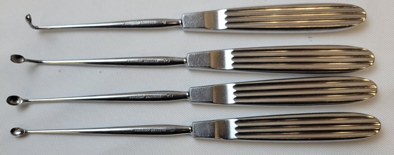 V. MUELLER Sizes 1-4 w/ Case 4-Pc ENT Curette Set — photo 2
