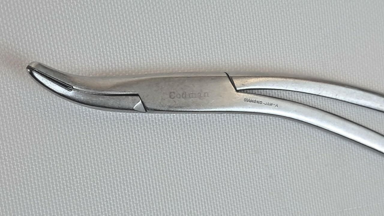 CODMAN 455-5511 Stratte Needle Holder 9" TC Tungsten Carbide Curved Diamond Jaw — photo 2
