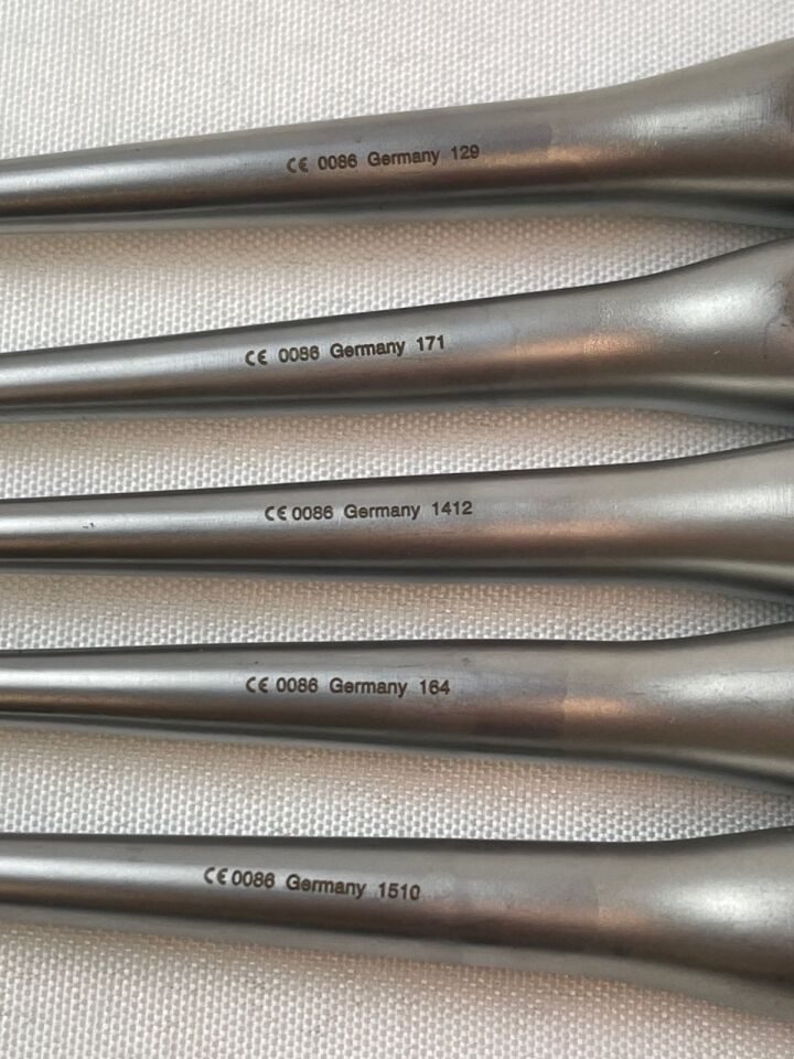 SYMMETRY SURGICAL Bruns Hollow Handle Reverse Angle 9" 1-0000 Set of 5 Curettes — photo 6