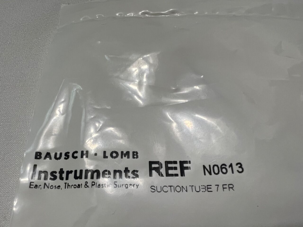 BAUSCH & LOMB N0613 ENT Baron Suction Tube 7FR w/ Thumb Plate & Cutoff 5" Length — photo 2