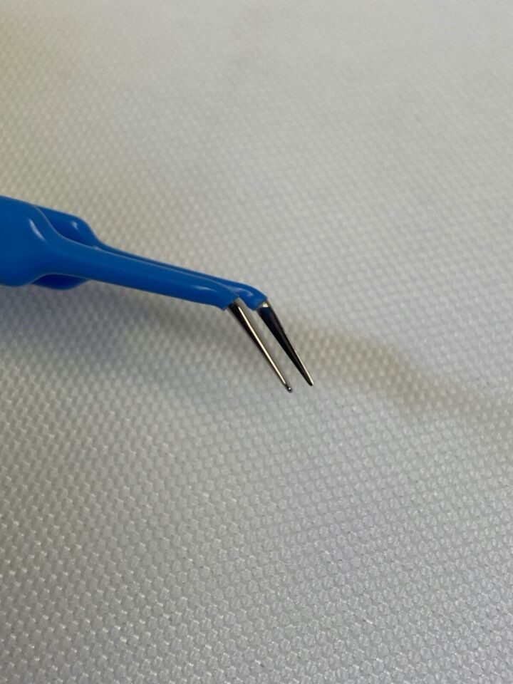 ELLMAN J3 30-0117 Angled Tip McPherson Bipolar Forceps 0.5mm x 3.5" Ophthalmic — photo 7