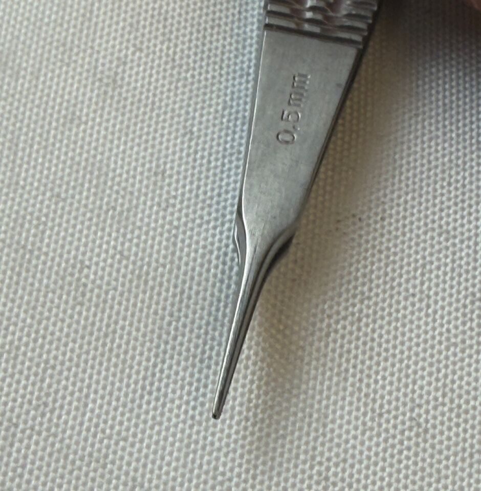 BLACK & BLACK SURGICAL B 55507 ONYX Castroviejo Diamond Dust Forcep 0.5mm x 4" — photo 7