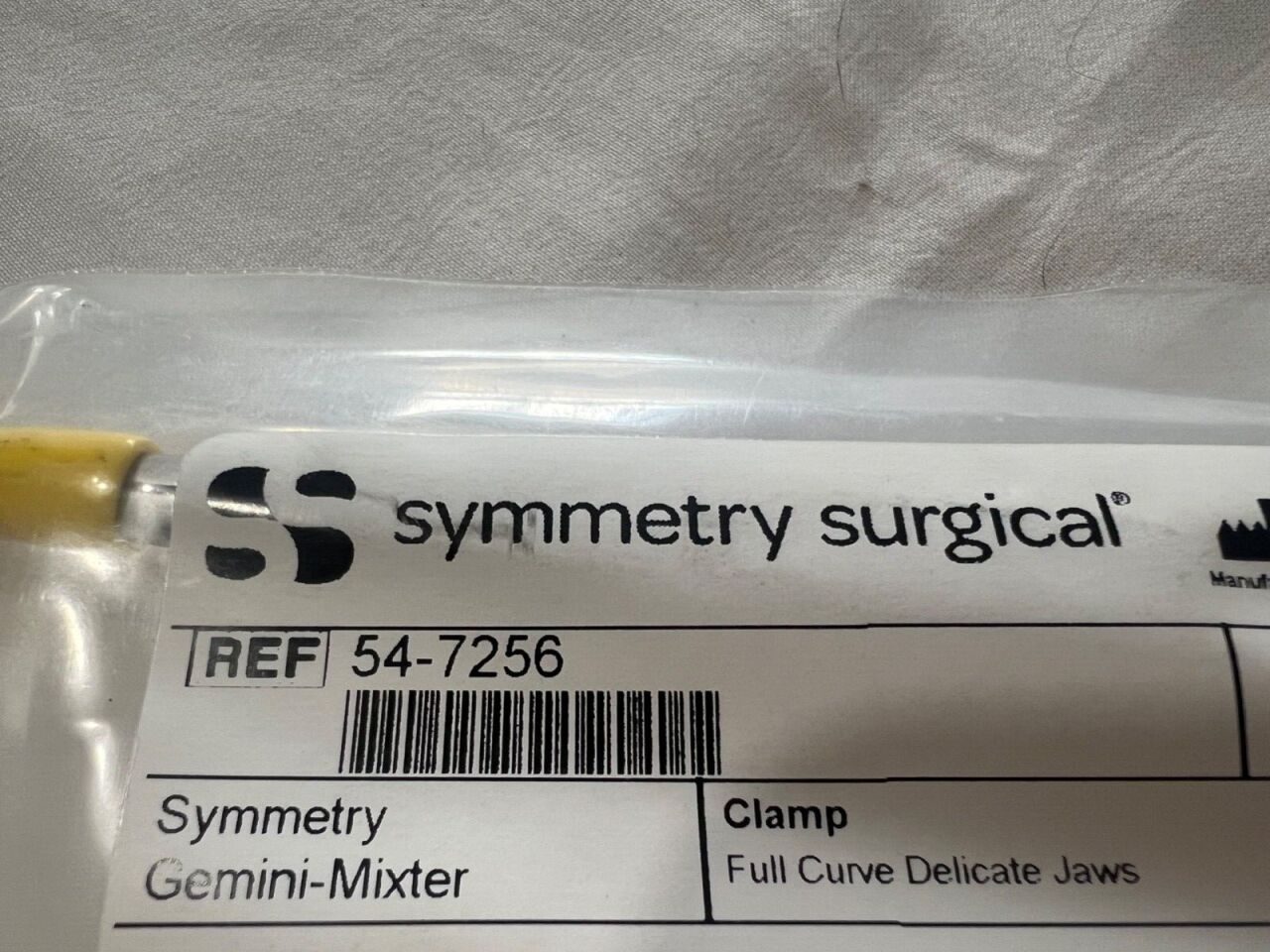 SYMMETRY SURGICAL 54-7256 Full Curve Delicate Jaws 7-1/4" L Gemini-Mixter Clamp — photo 3