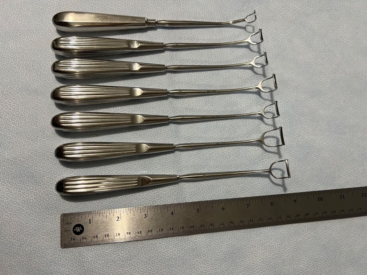 SSI ULTRA Set Of 7  & Miltex Curved Adenoid Curettes 8-1/2" Length — photo 5